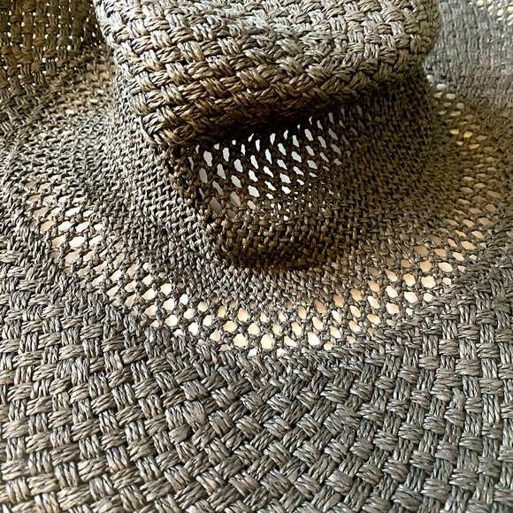 Banana Republic Large a black Straw Floppy Hat New - Picture 4 of 5